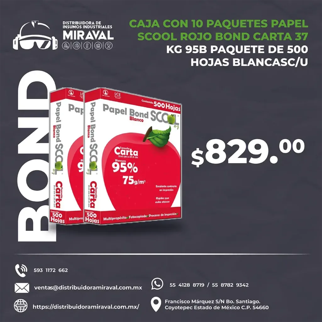 Papel rojo bond